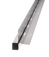 Profilés de linteau carrés avec ouvertures d'aération, alu 0.8 mm - Profilés de linteau d'angle carré plie 18/18 alu brut